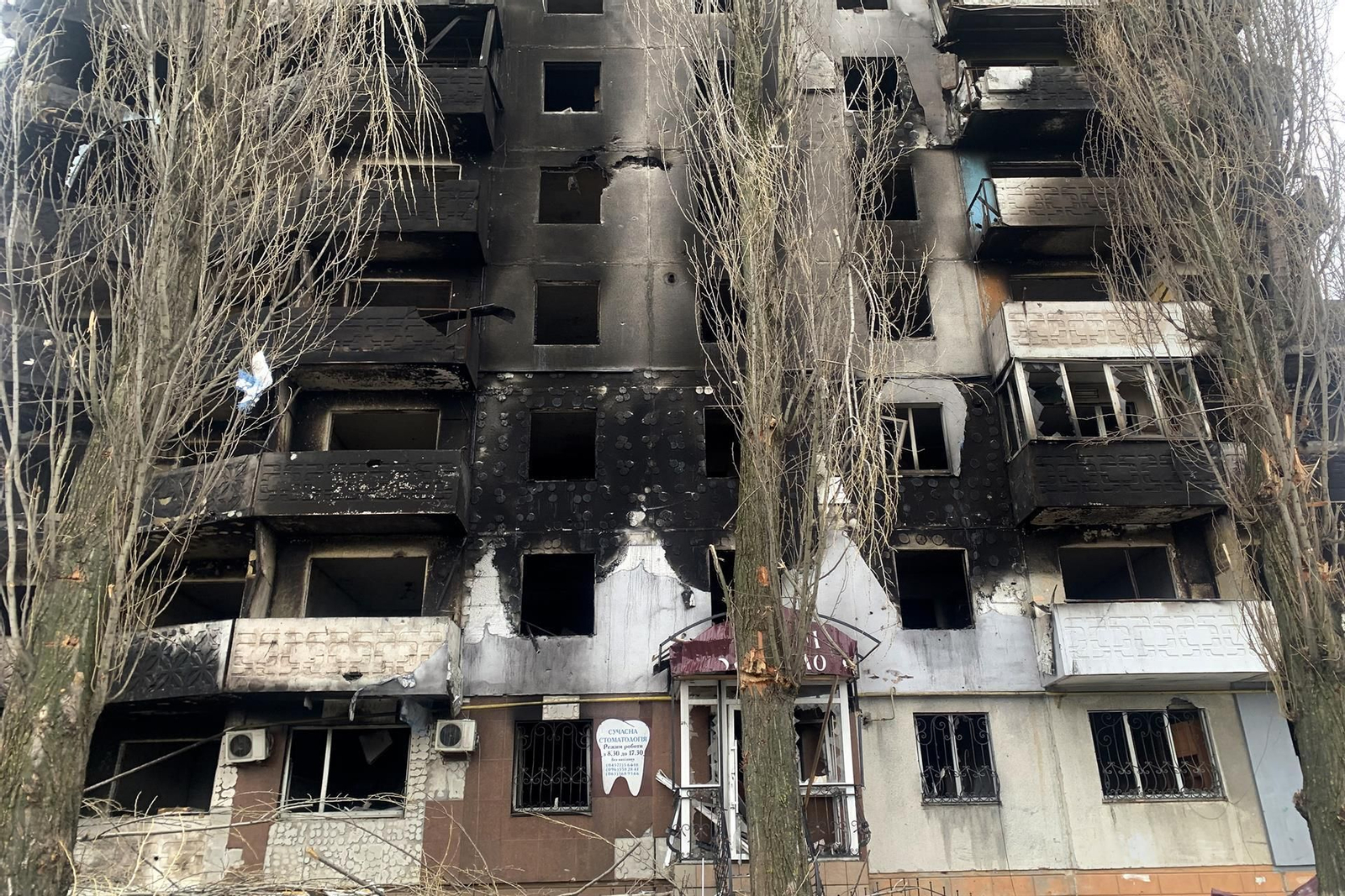 Destrozos en Borodianka, Ucrania, tras la marcha de las tropas rusas.