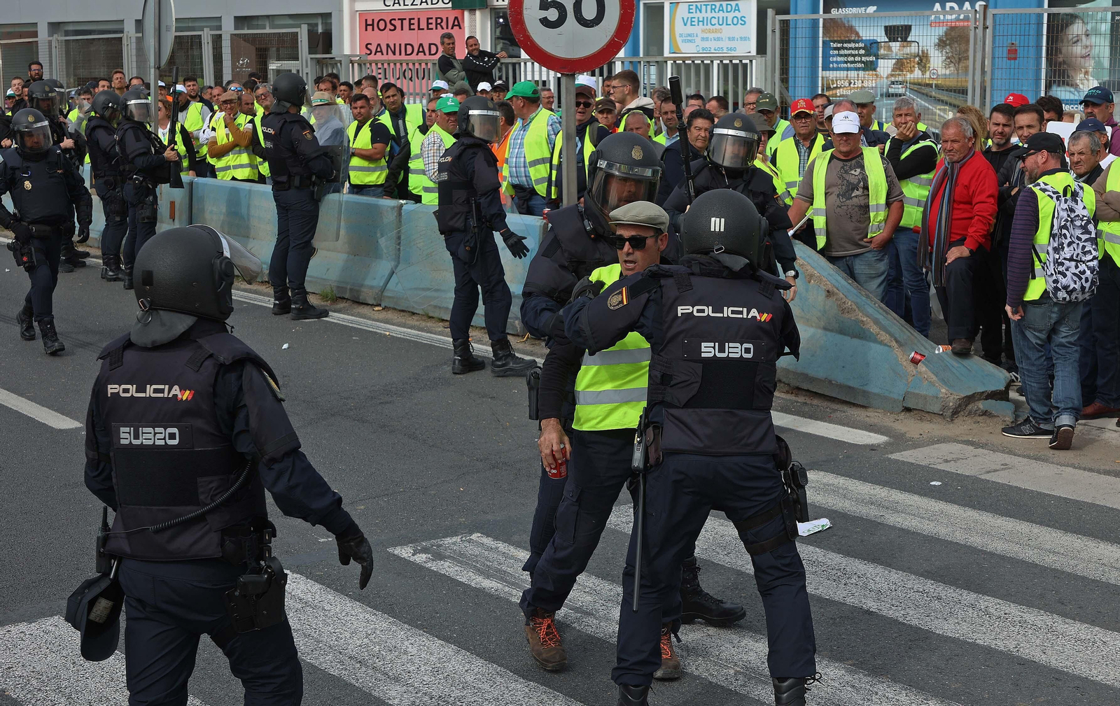 Imágenes de las protestas de los agricultores en Algeciras