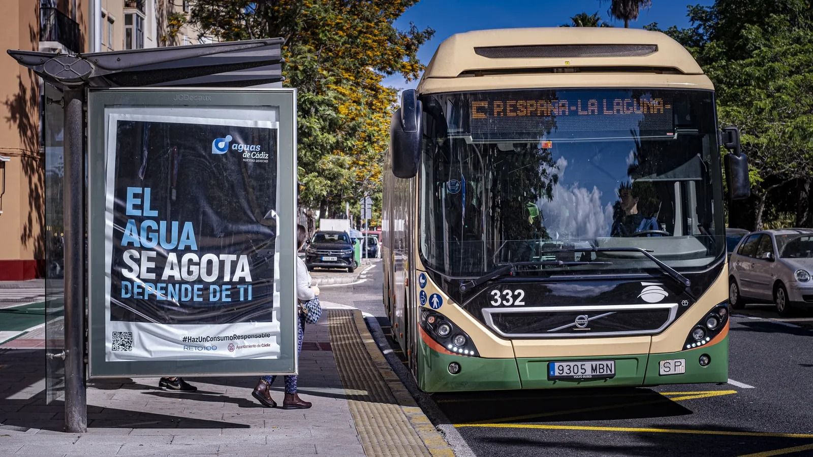 Un autobús urbano, en la capital gaditana.