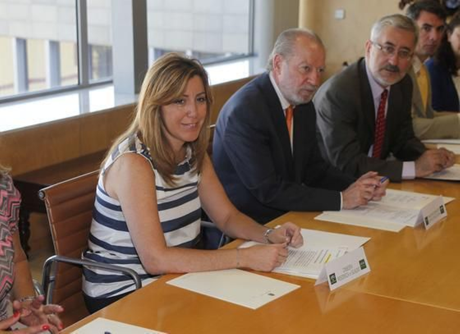 Susana Díaz, en una reunión. / J.A. García
