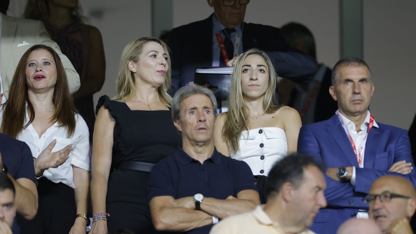 Olga Carmona, en el palco del Ramón Sánchez-Pizjuán.