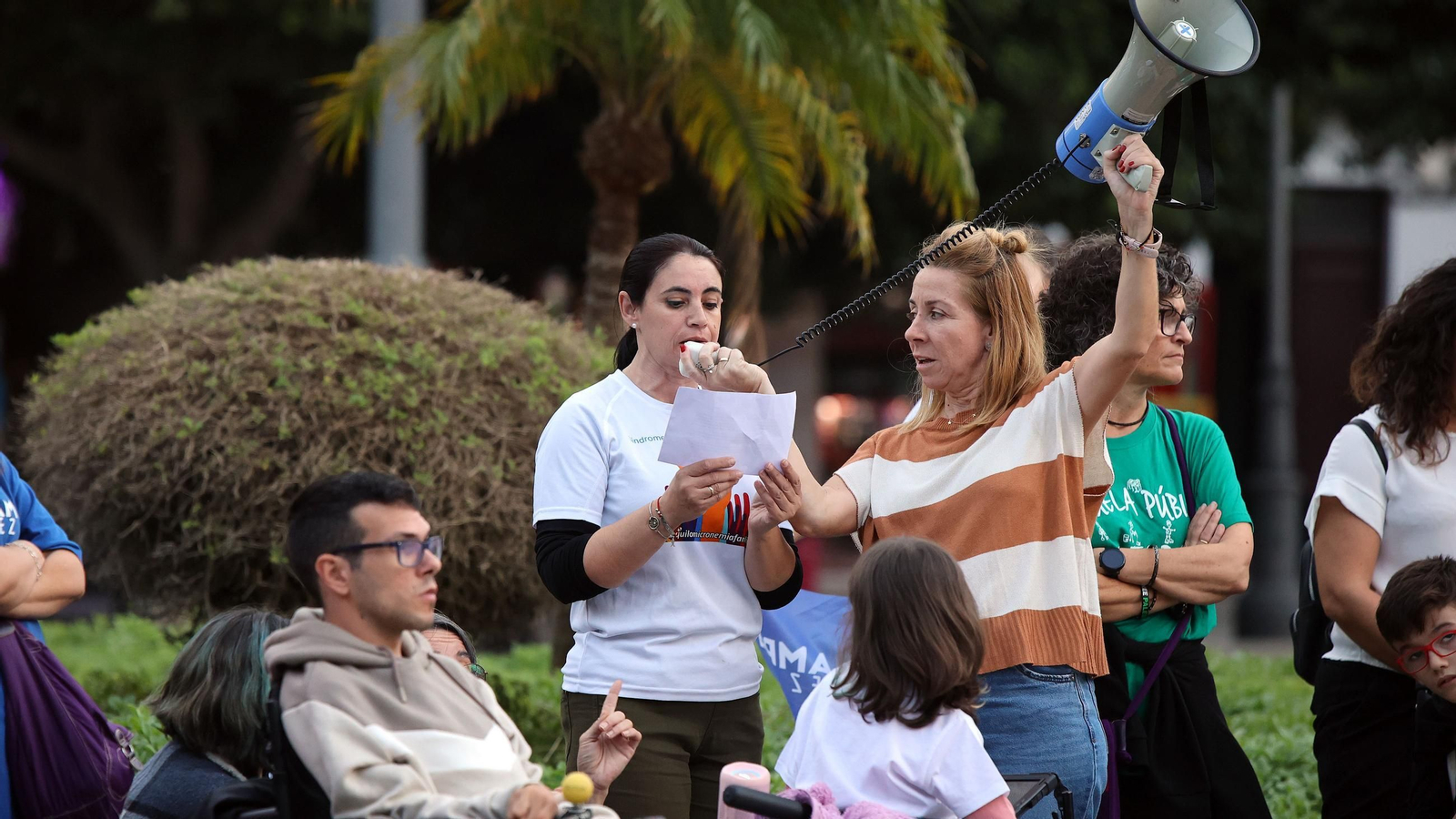 Manifestación de la Flampa de Jerez contra las faltas de recursos por necesidades especiales