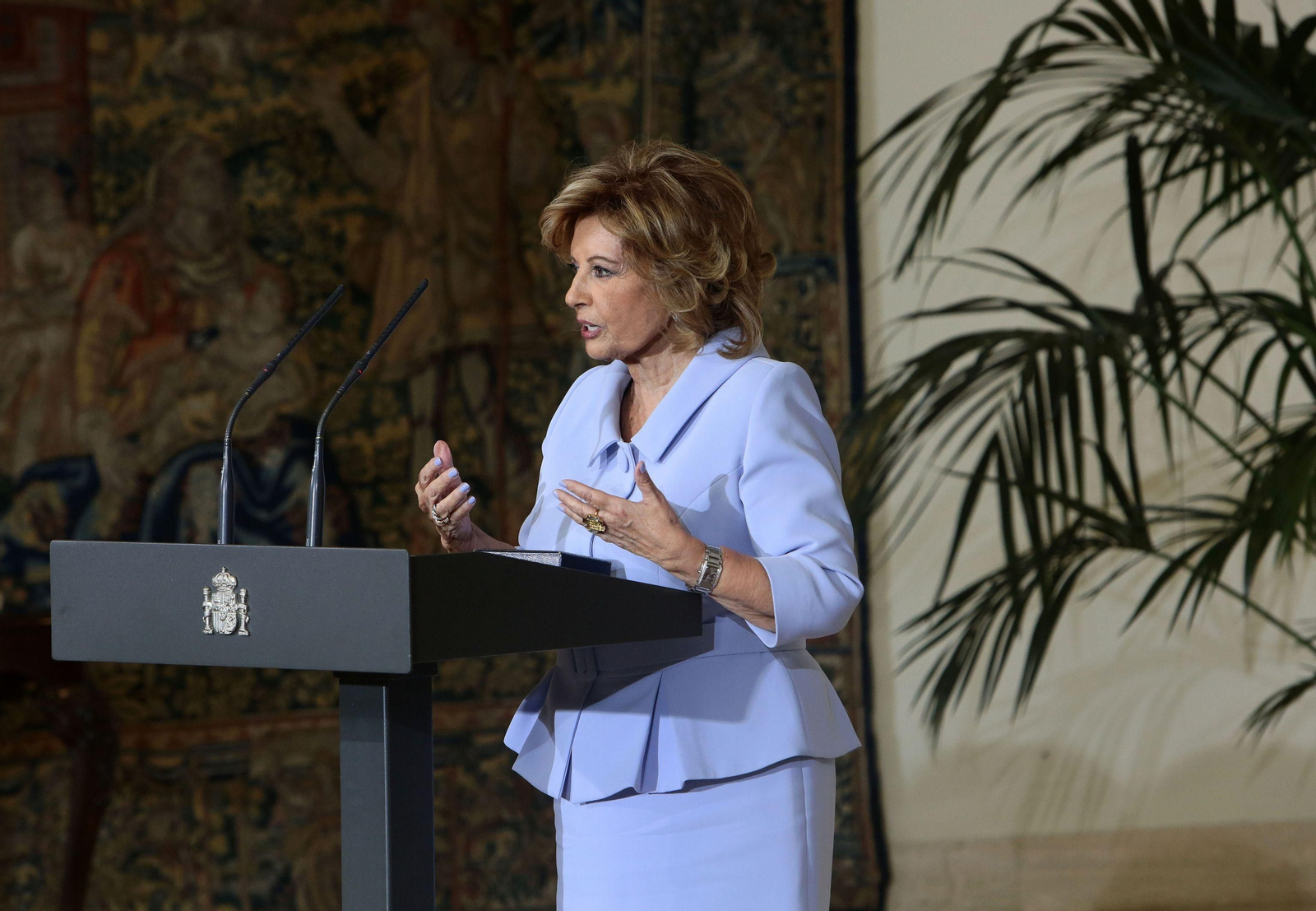 En la Medalla al Mérito del Trabajo, concedida por el Gobierno, en 2017