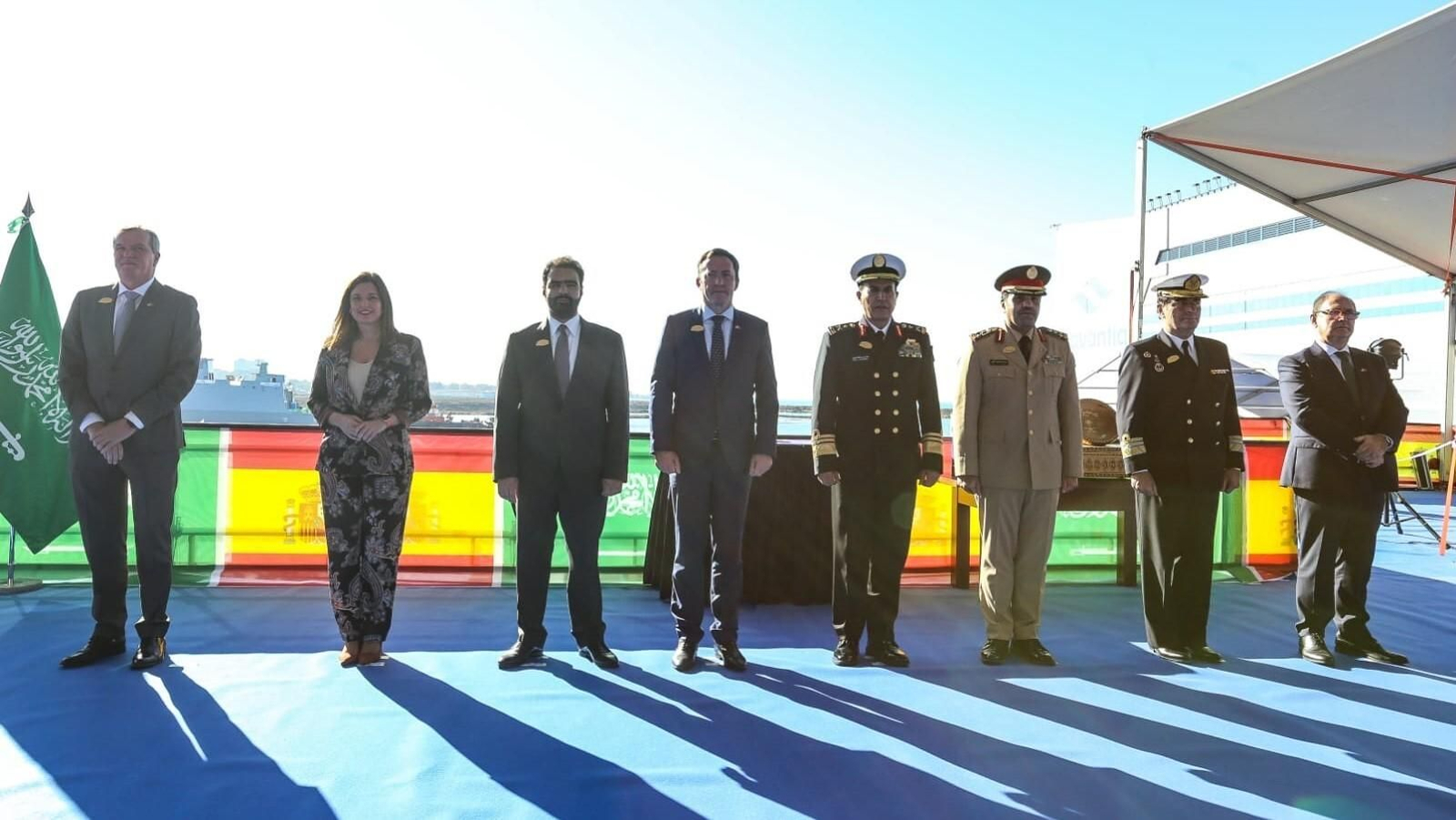 Así ha sido la botadura de la corbeta 'Unayzah' en Navantia San Fernando