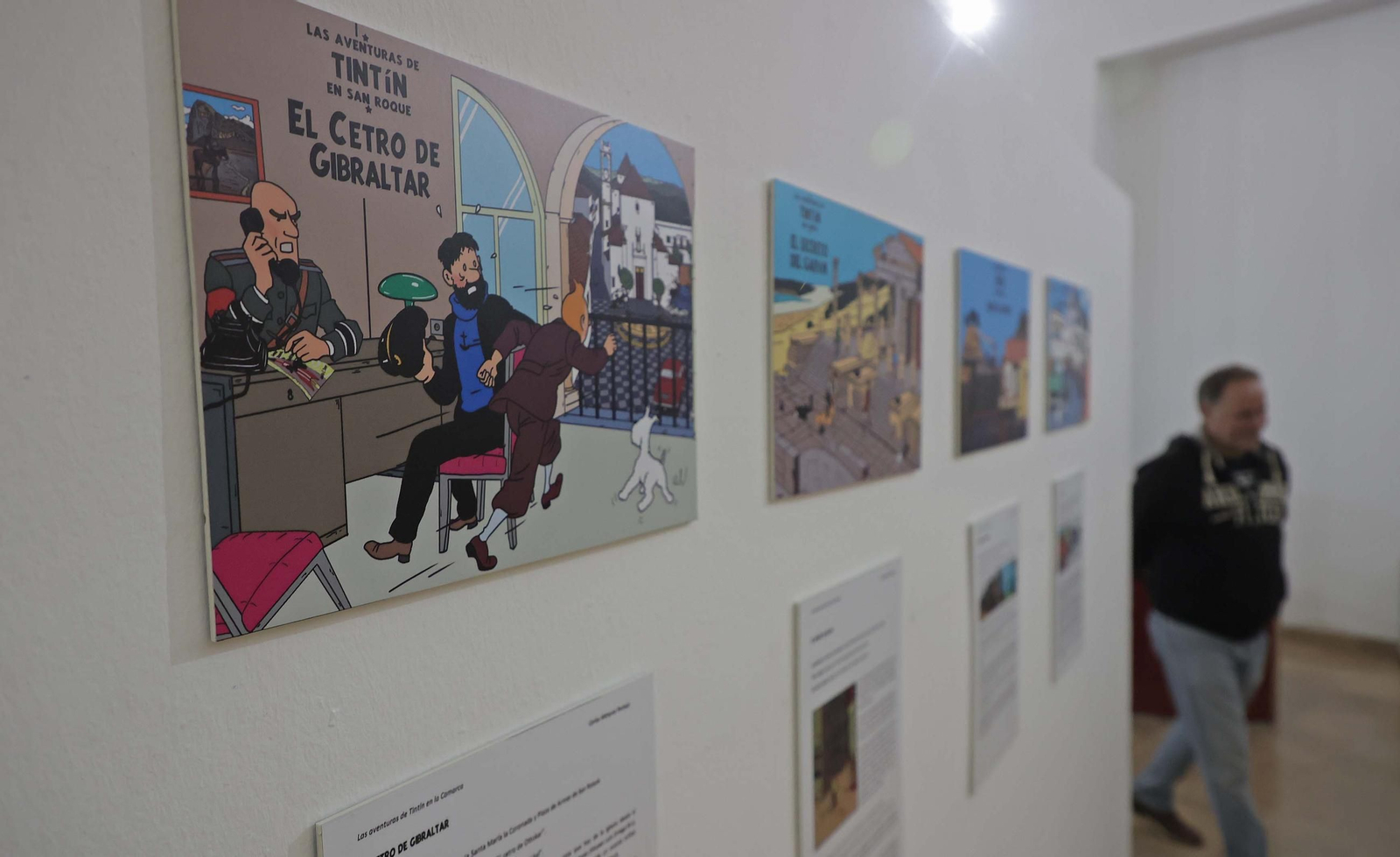 Fotos de la exposición Tintín en el Campo de Gibraltar