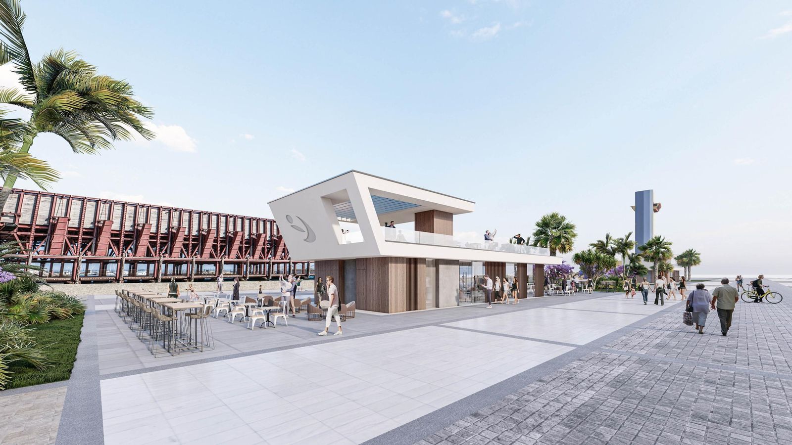 Otra perspectiva del diseño que se asemeja a un barco