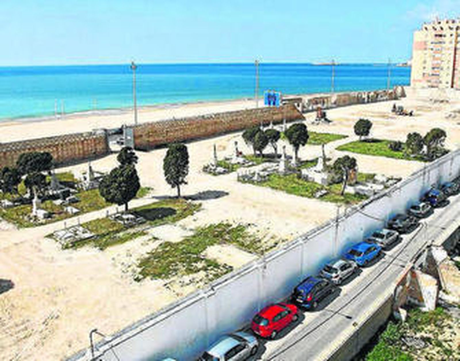 Vista aérea del cementerio de San José en la actualidad.