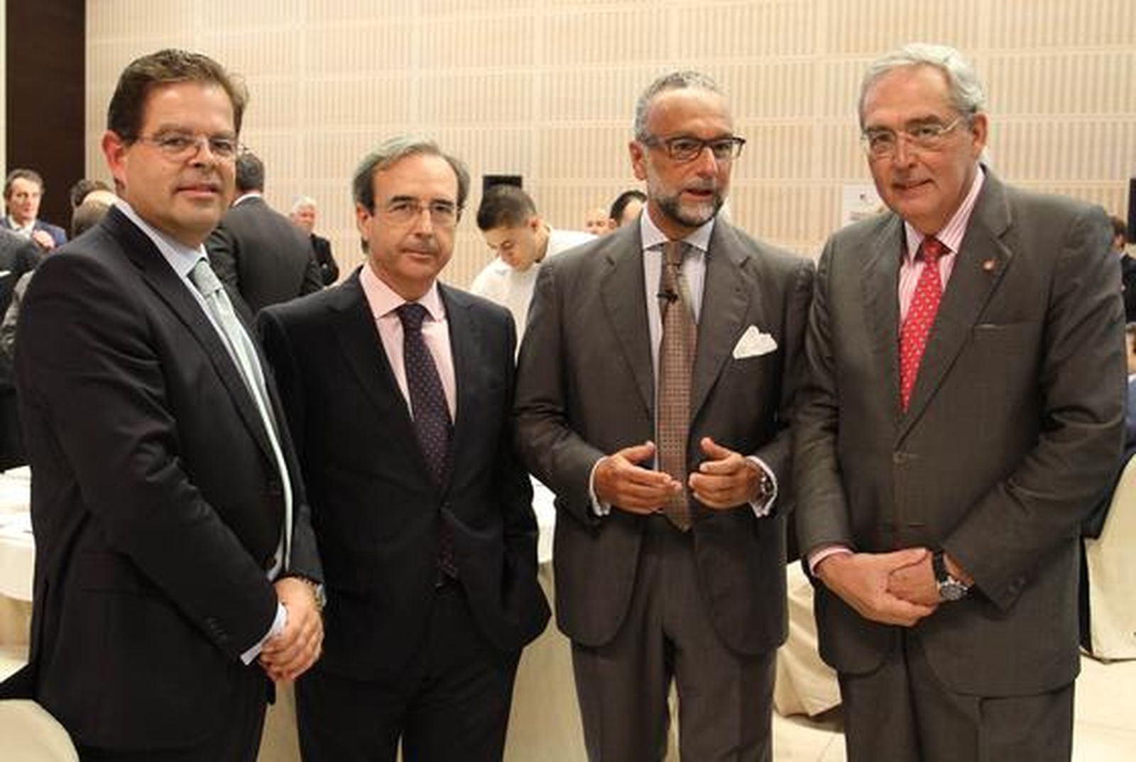 Daniel Carrasco, socio de Deloitte; Juan Carlos Fernández, director general del Grupo Joly; José María O'Kean y Miguel Bermudo.
