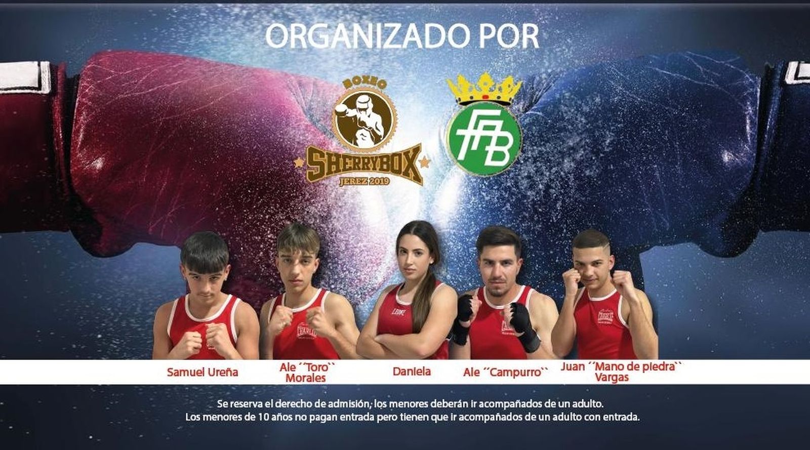 Detalle del cartel de la Velada de Boxeo en el Palacio de Deportes.