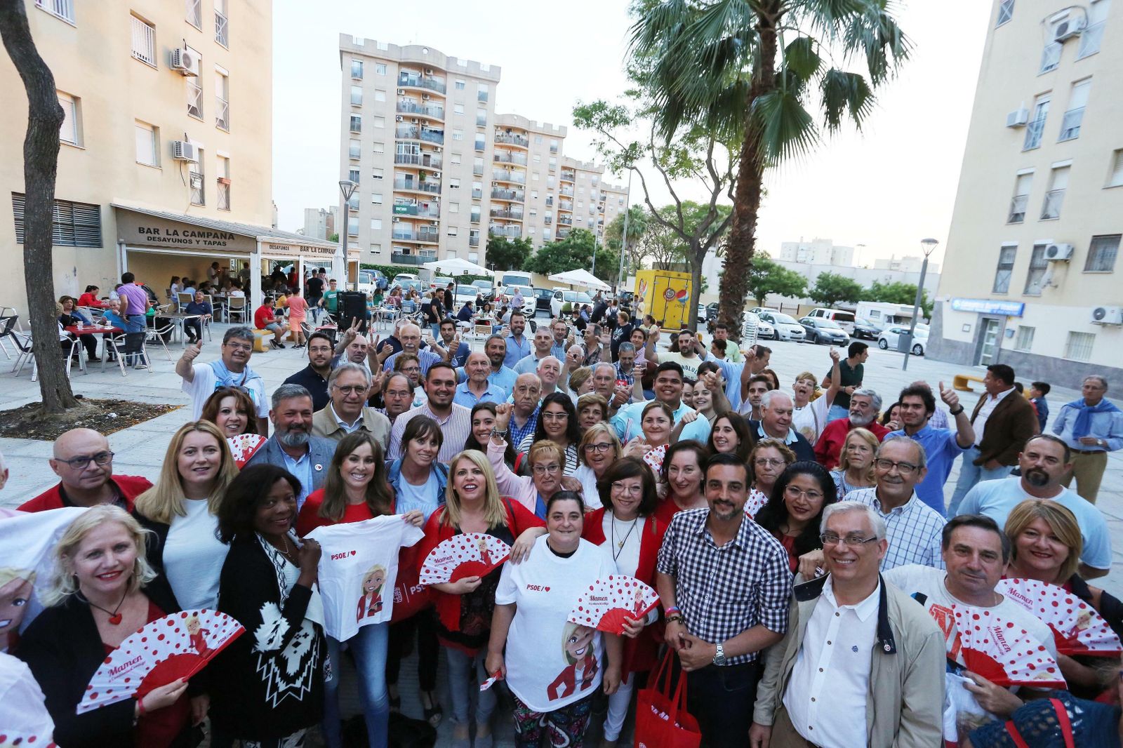 Acto de fin de campaña del PSOE en la zona sur.