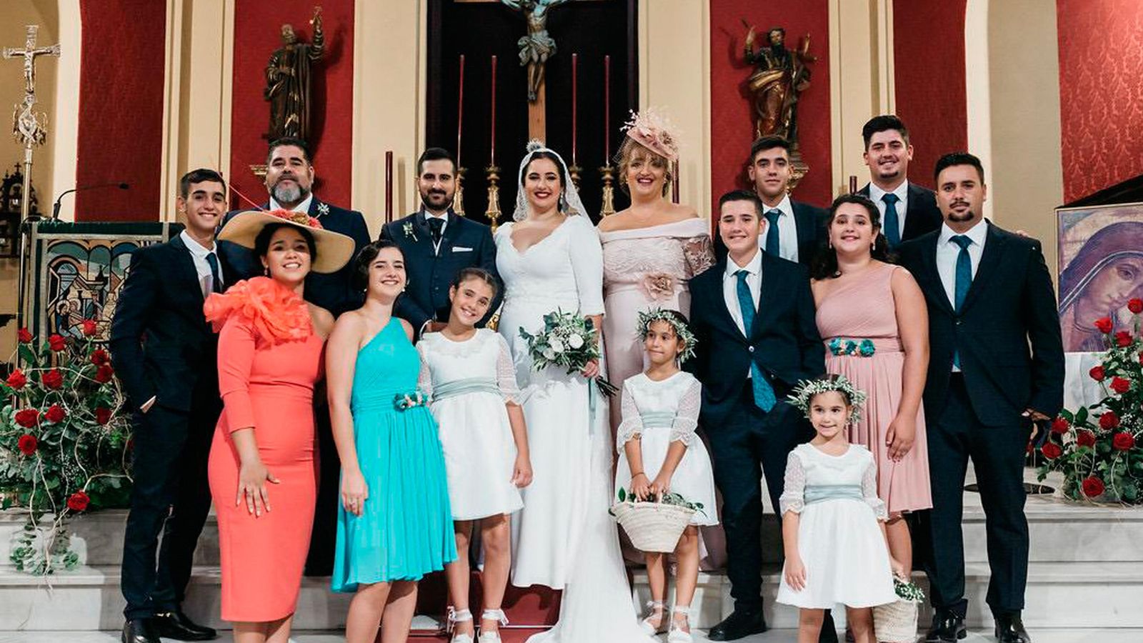 Los Romero Muñoz en la boda de Isa, la hija mayor, y su marido Pablo