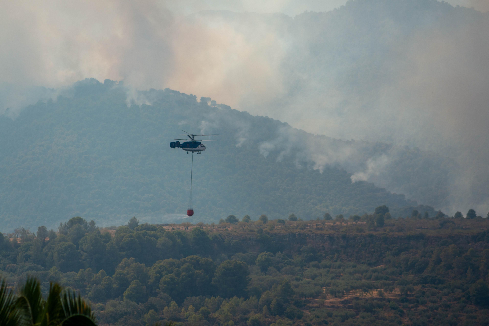 Cerca de 300 efectivos trabajan en el incendio forestal de Los Guájares