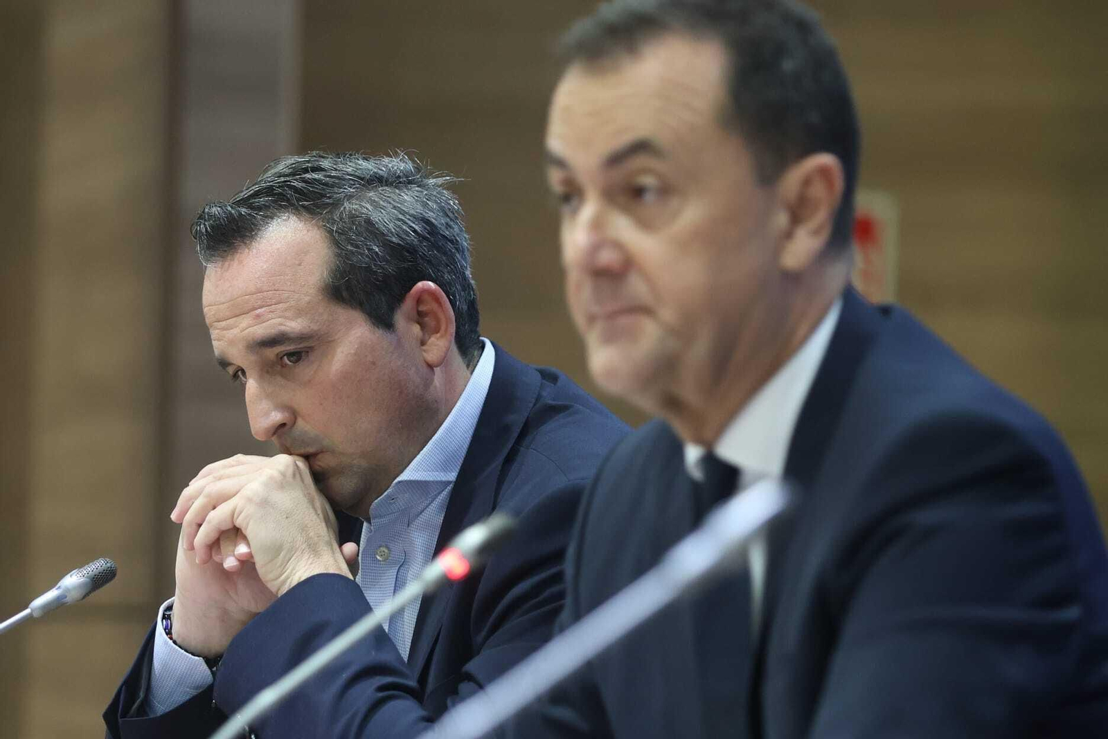 La rueda de prensa de José María Muñoz y Kike Pérez, en fotos