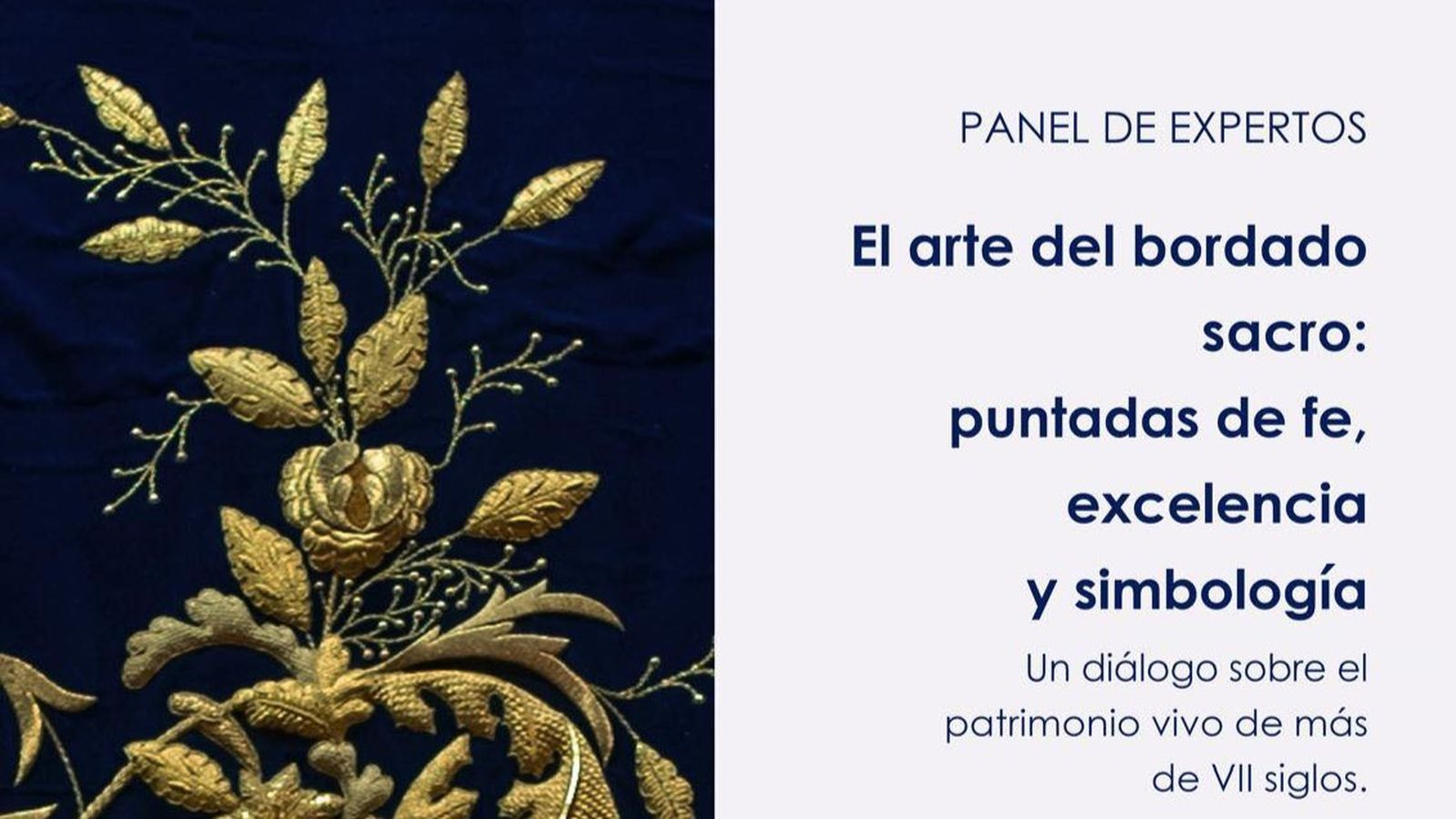 Cartel anunciador de la mesa redonda sobre el bordado en San Fernando