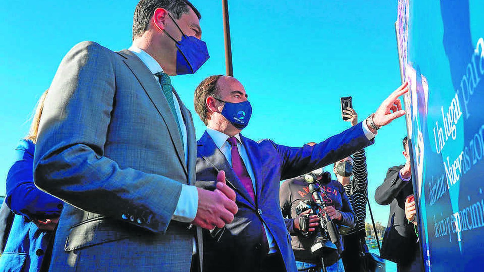 Moreno Bonilla y Landaluce en la presentación del proyecto.