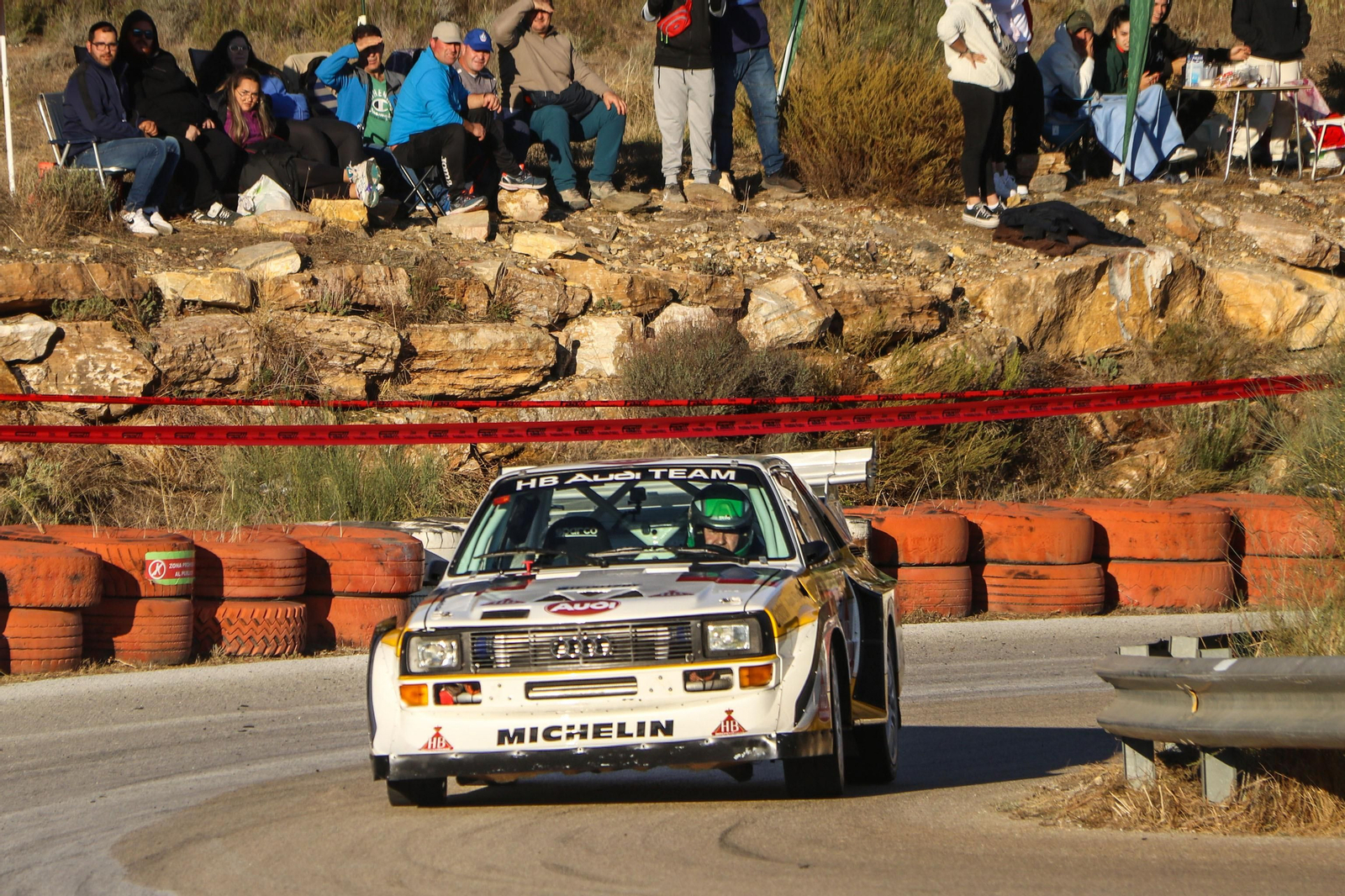 El almeriense José Antonio Aznar pilota su Audi durante una prueba disputada anteriormente.