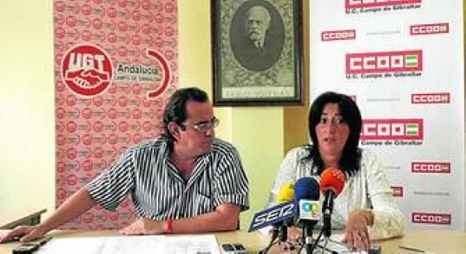 Serrano y Ortega, ayer, durante la presentación de los actos.