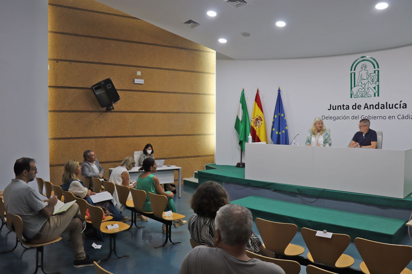 Un momento del encuentro, presidido por Mercedes Colombo.