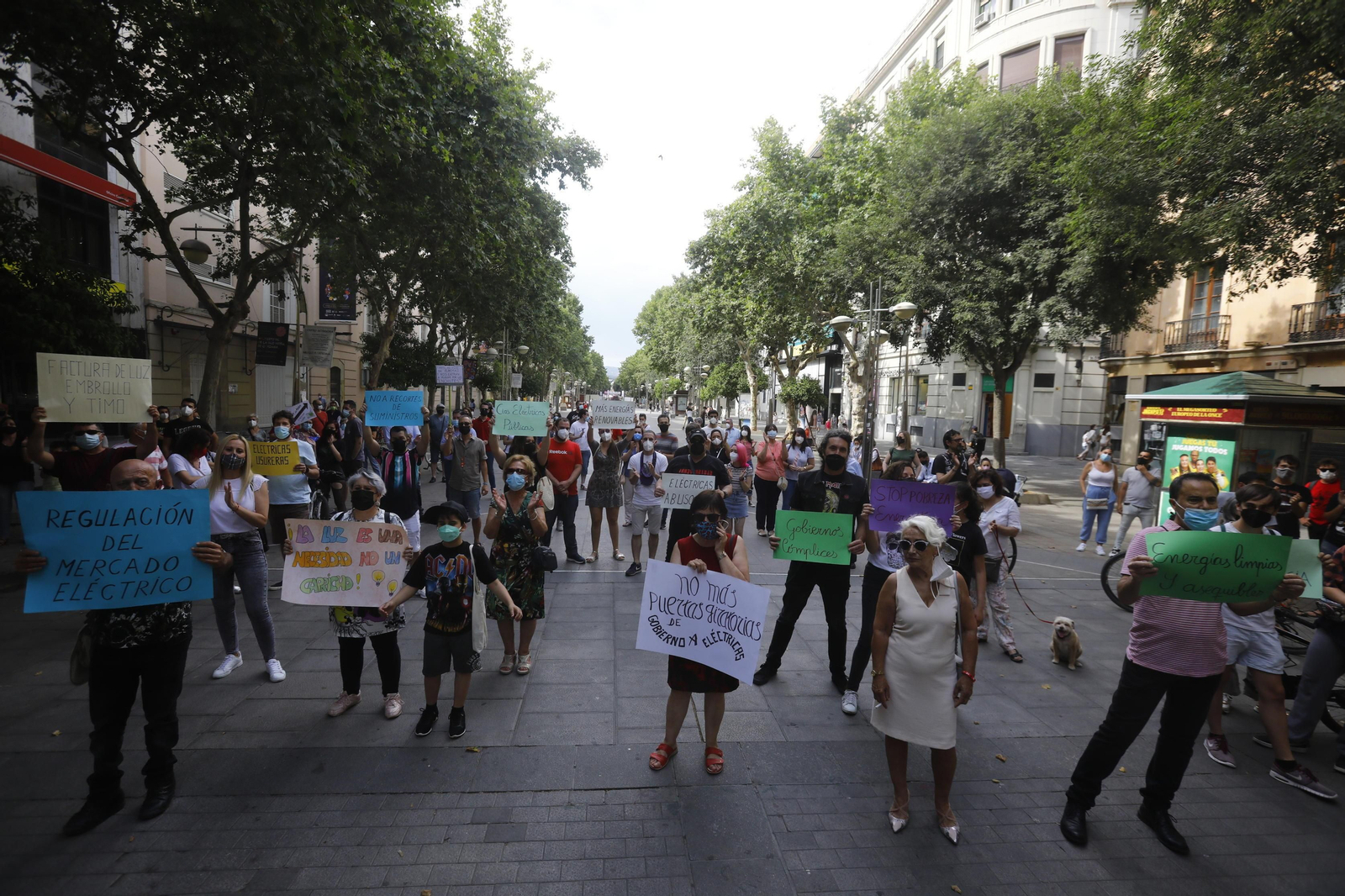 La manifestación en Córdoba contra la nueva tarifa de la luz, en imágenes