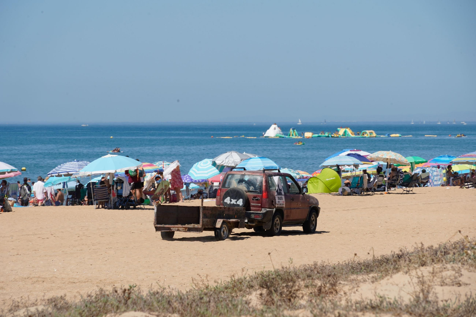 Imágenes de las playas de Huelva el sábado 17 de agosto