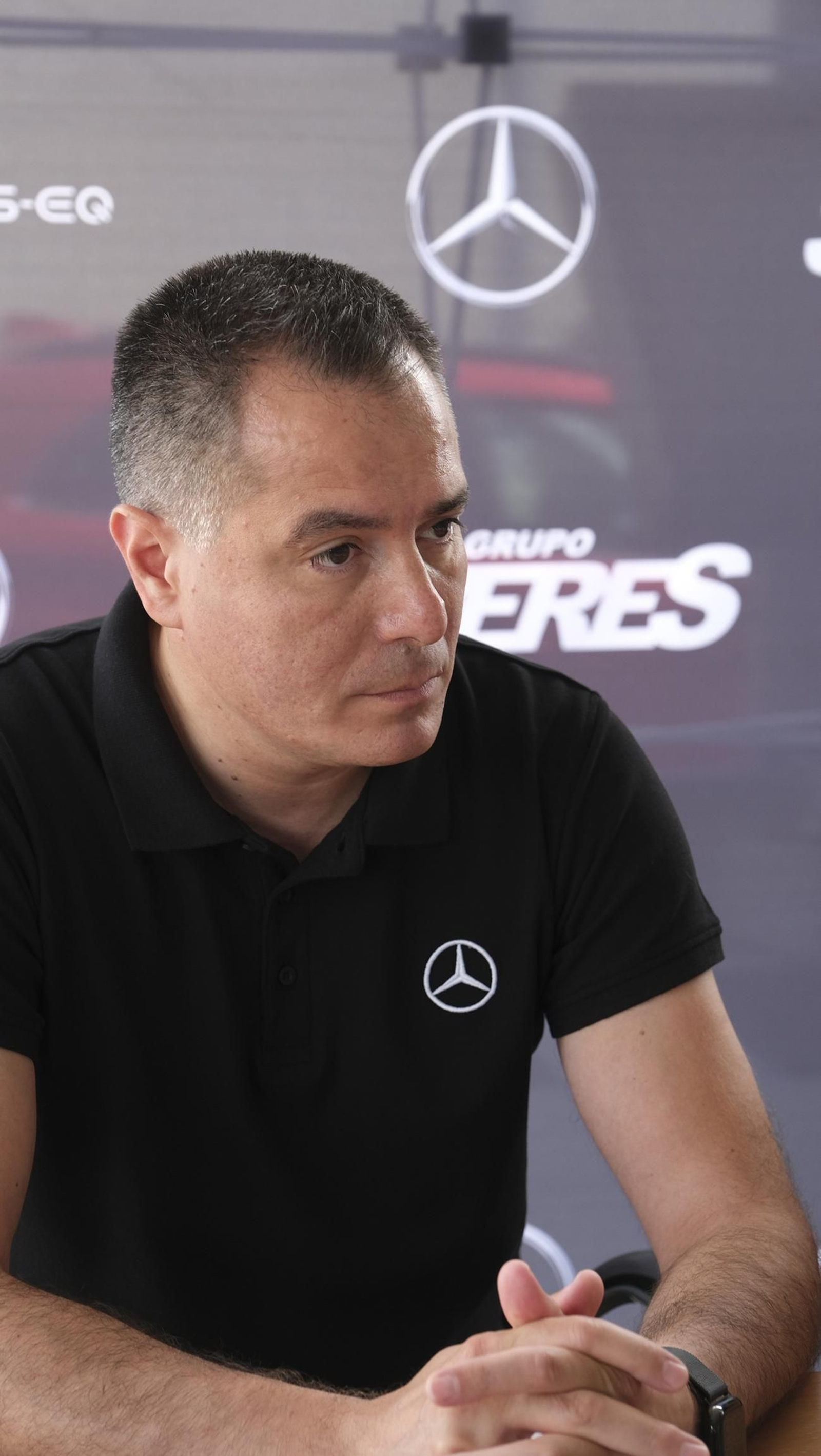 Imágenes de la presentación del Mercedes EQE en el concesionario Saveres, de Huércal de Almería