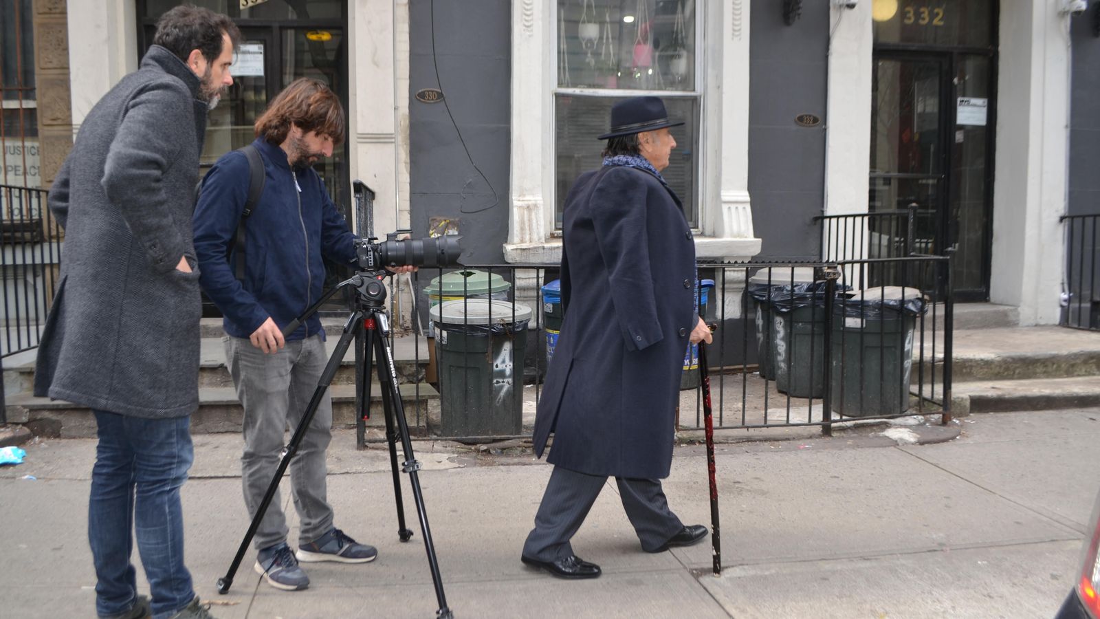 Un instante del rodaje de la película en Nueva York