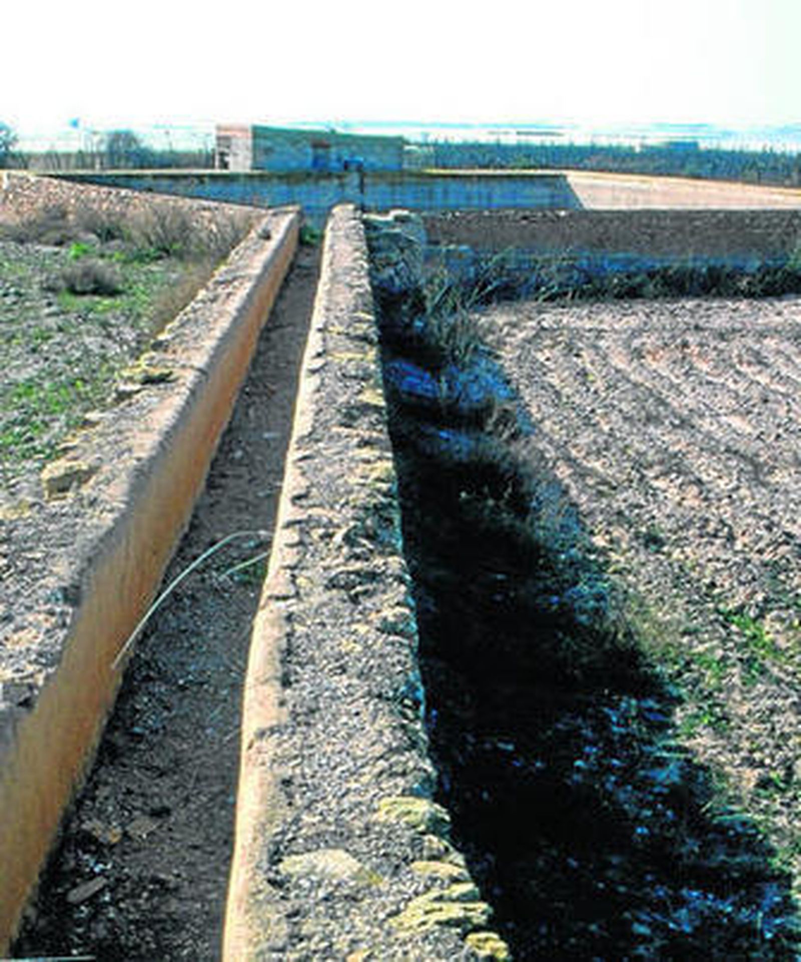 Acequia y balsa en El Ejido de los años 30.
