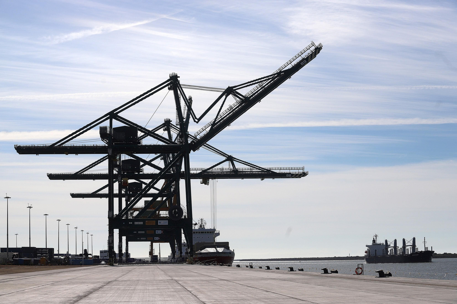 Muelle Sur del Puerto de Huelva.