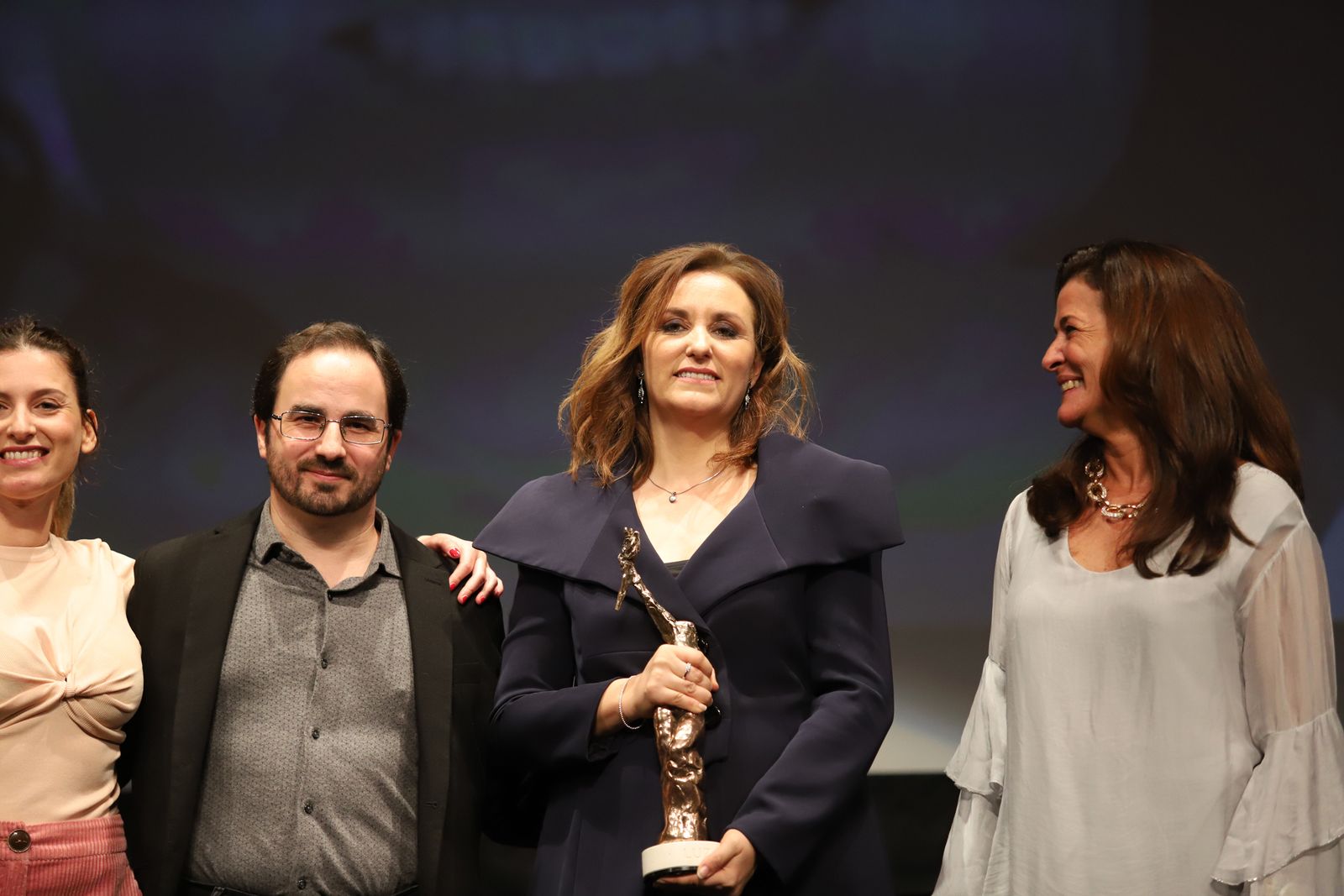Imágenes de la entrega del premio Luz a  Marta Velasco en el Festival de Cine Iberoamericano de Huelva