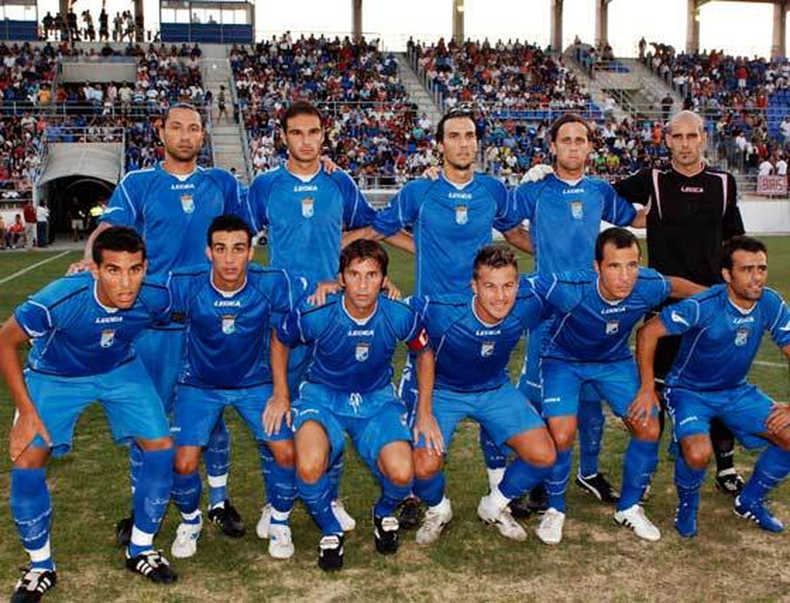 La formación inicial del Xerez Deportivo que saltó al terreno de juego  Foto: Ramon Aguilar