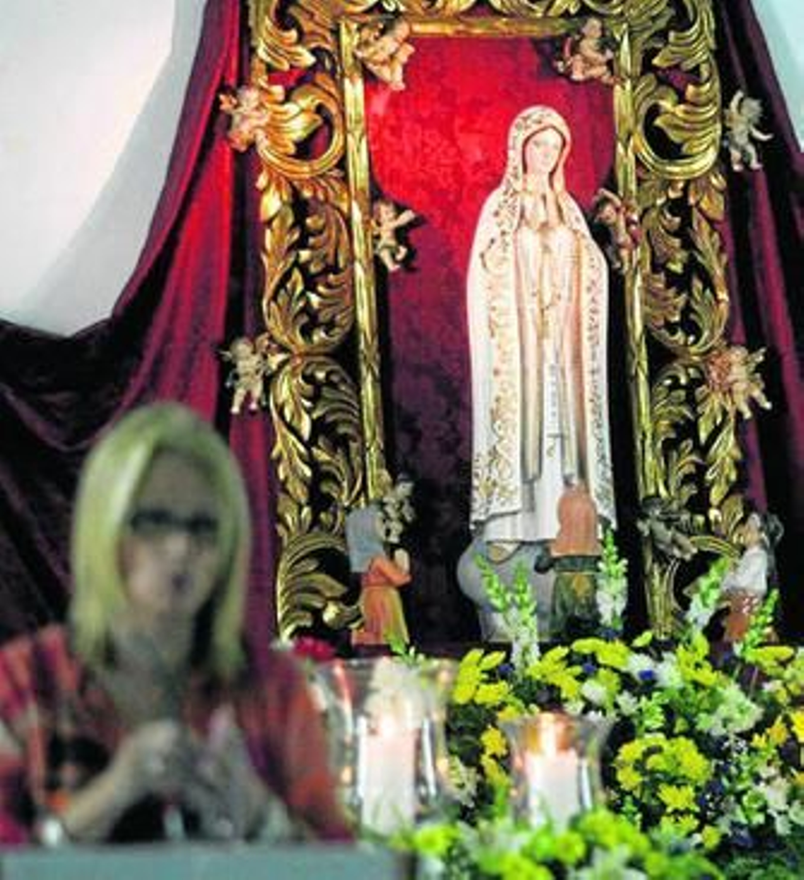 La Virgen de Fátima, ayer, en la parroquia de La Bajadilla.