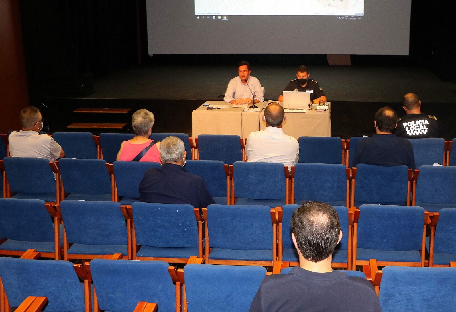 Reunión informativa sobre las cámaras de videovigilancia.