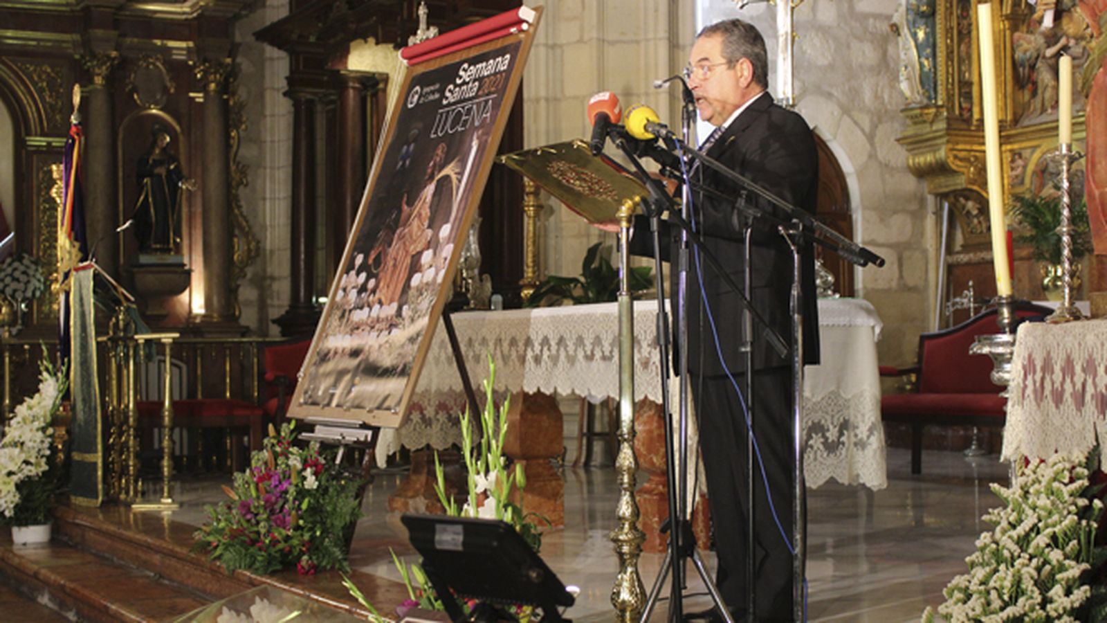 José Luis Roldán del Valle, durante la presentación del Cartel de Semana Santa 2021 de Lucena.
