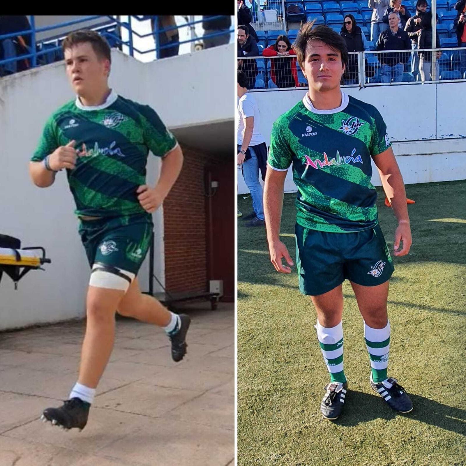 Jesús Villalobos y Carlos Rolin, con la selección andaluza
