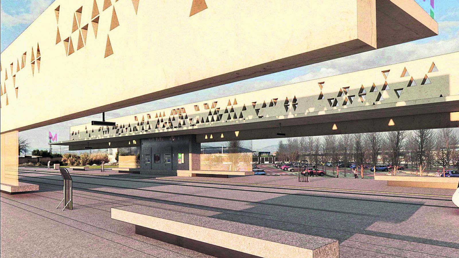 Así será la parada del Metro de Granada en la zona de La Gloria