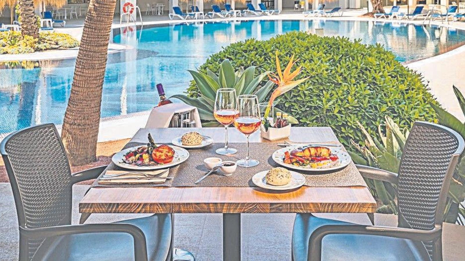 Tikki Pool, uno de los espacios en Cabogata Jardín