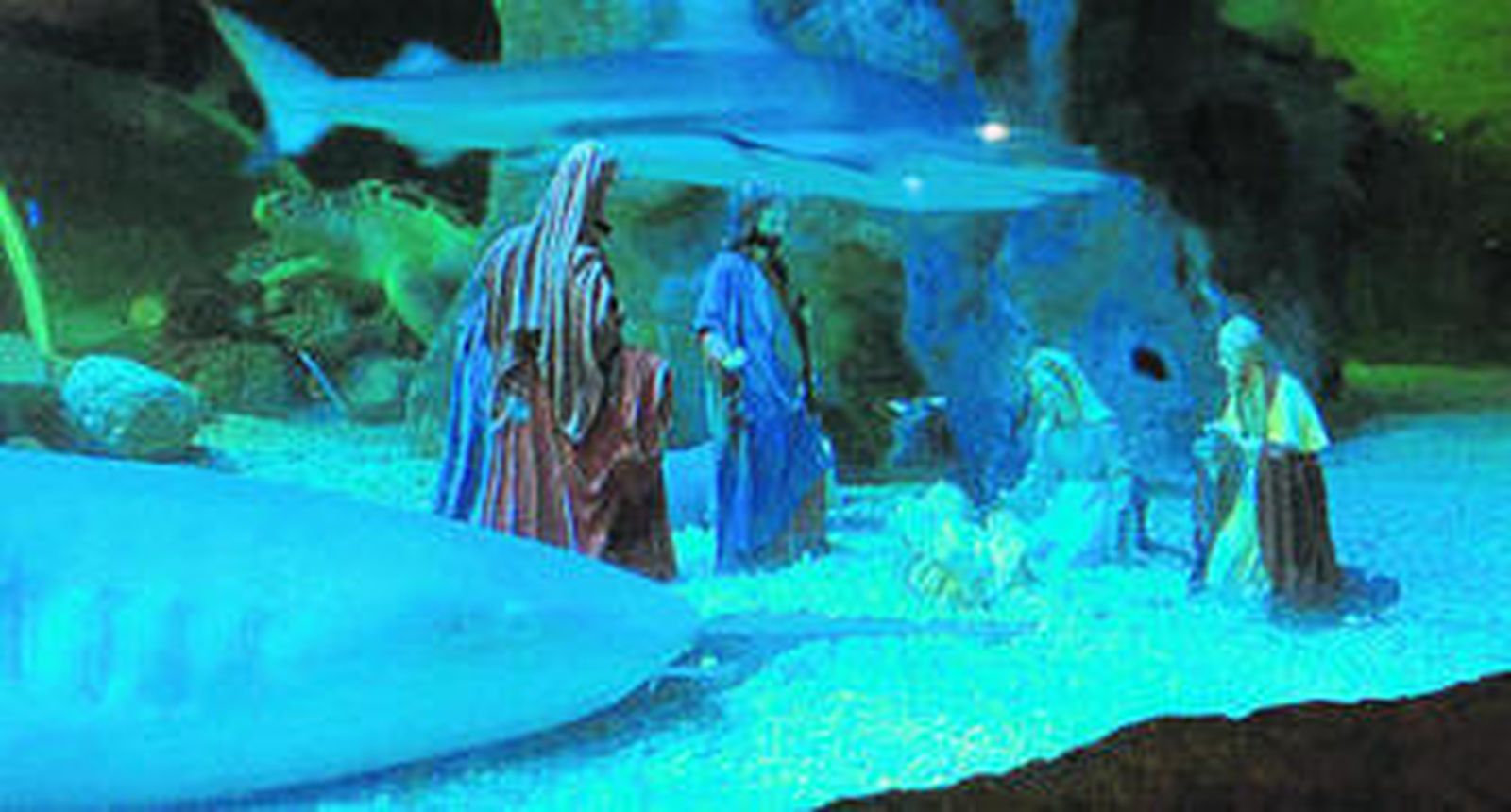 El belén submarino del Sea Life.