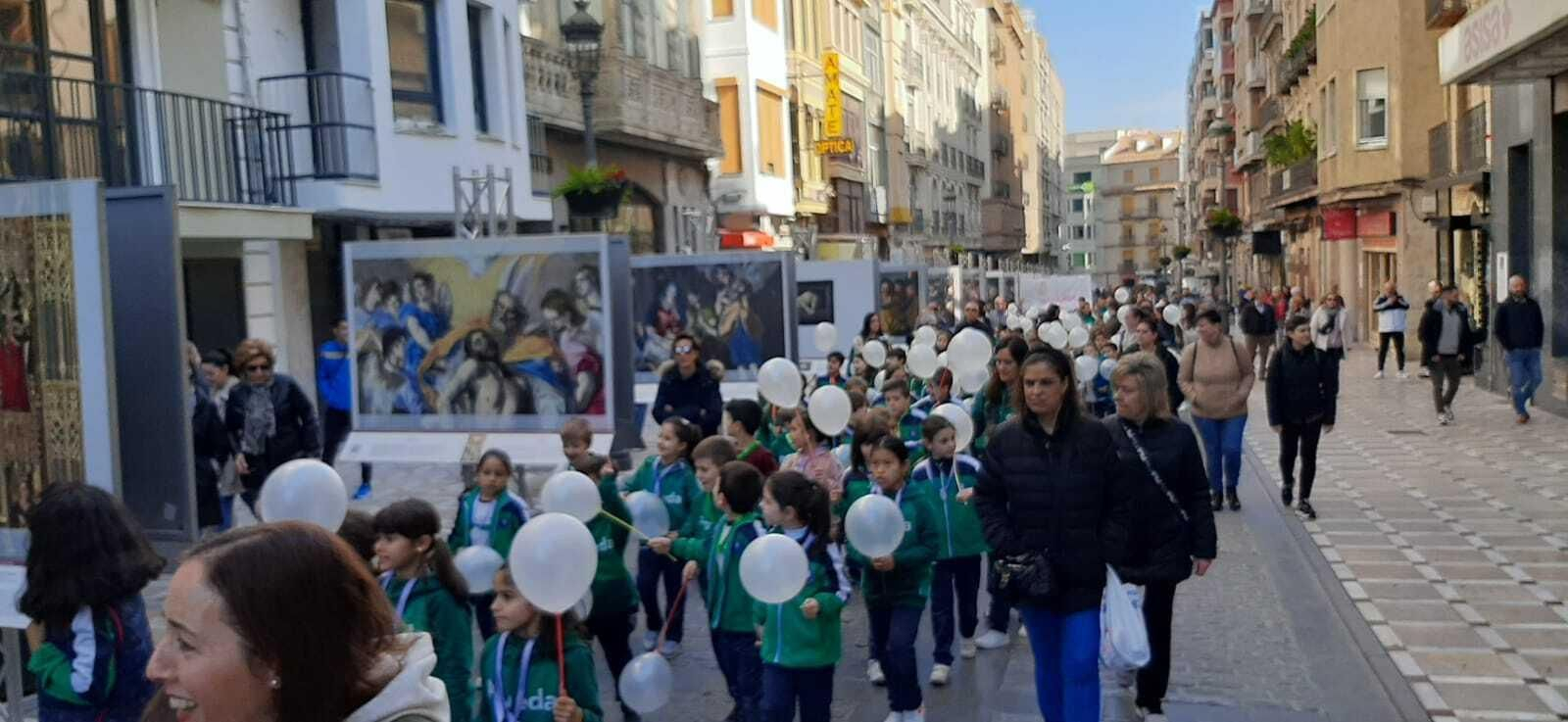 Así ha sido la caminata por la paz del colegio Pedro Poveda de Jaén