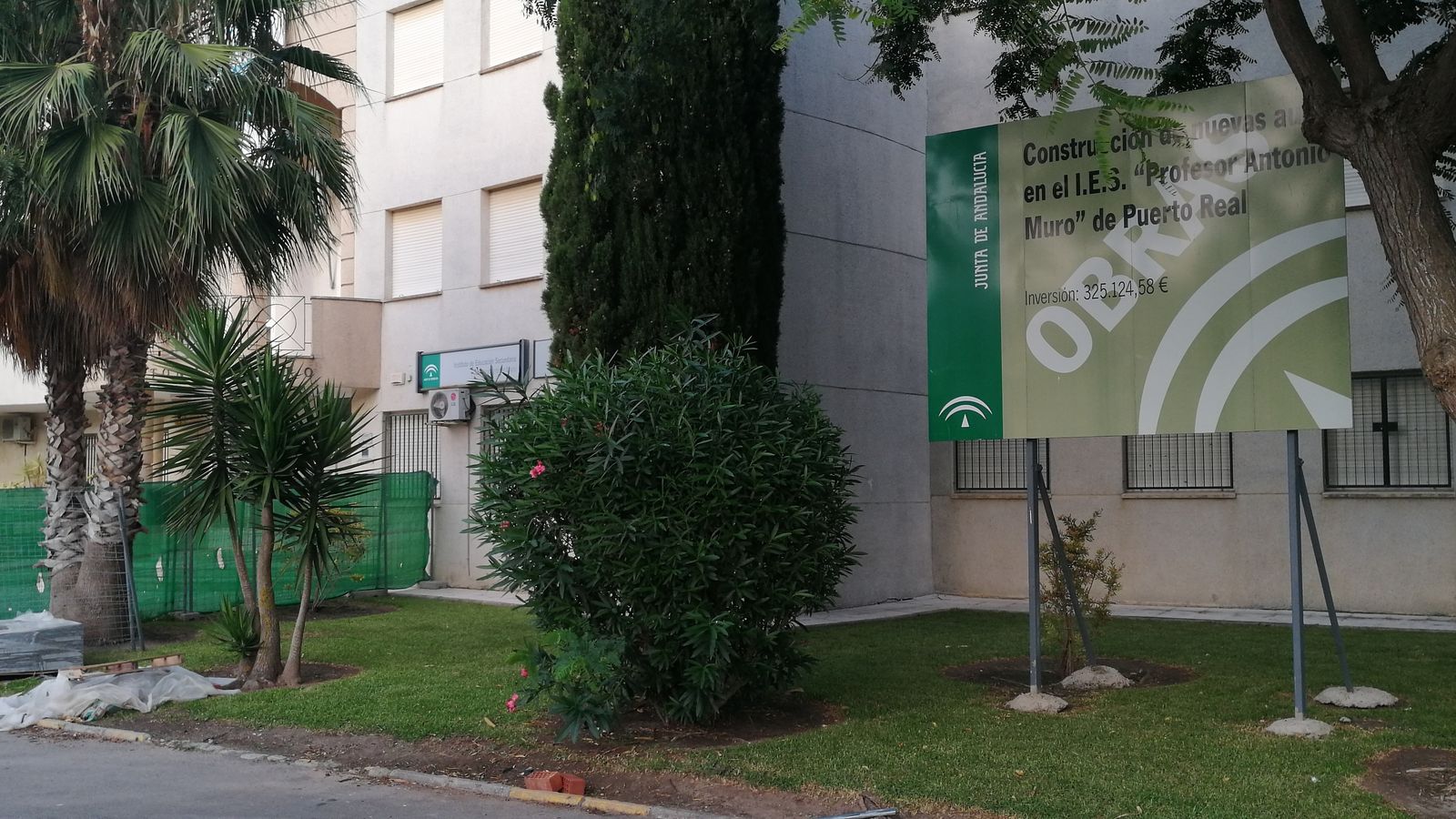 Obras de construcción del nuevo aulario del IES Antonio Muro