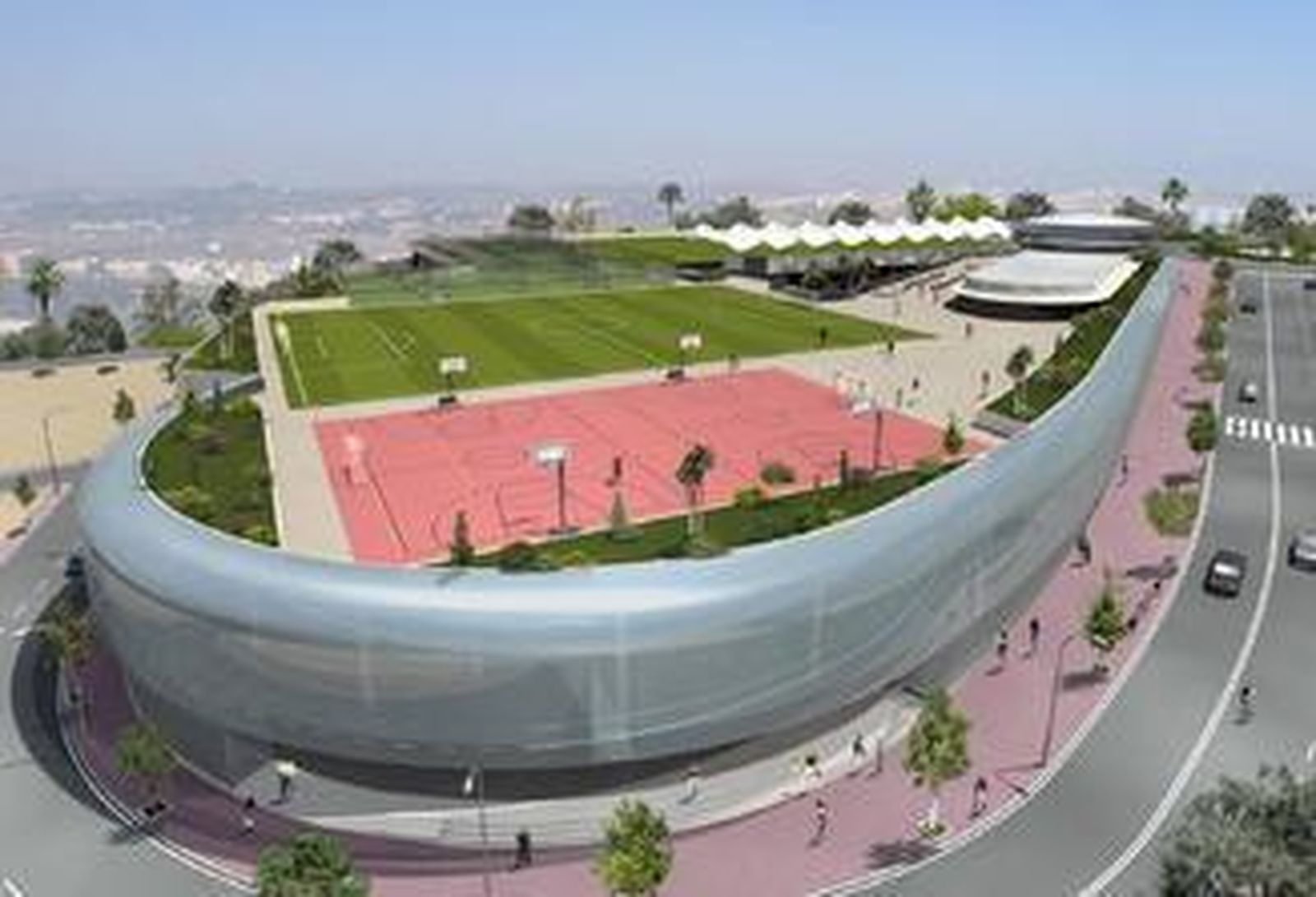 Recreación de la ciudad deportiva del Almería.