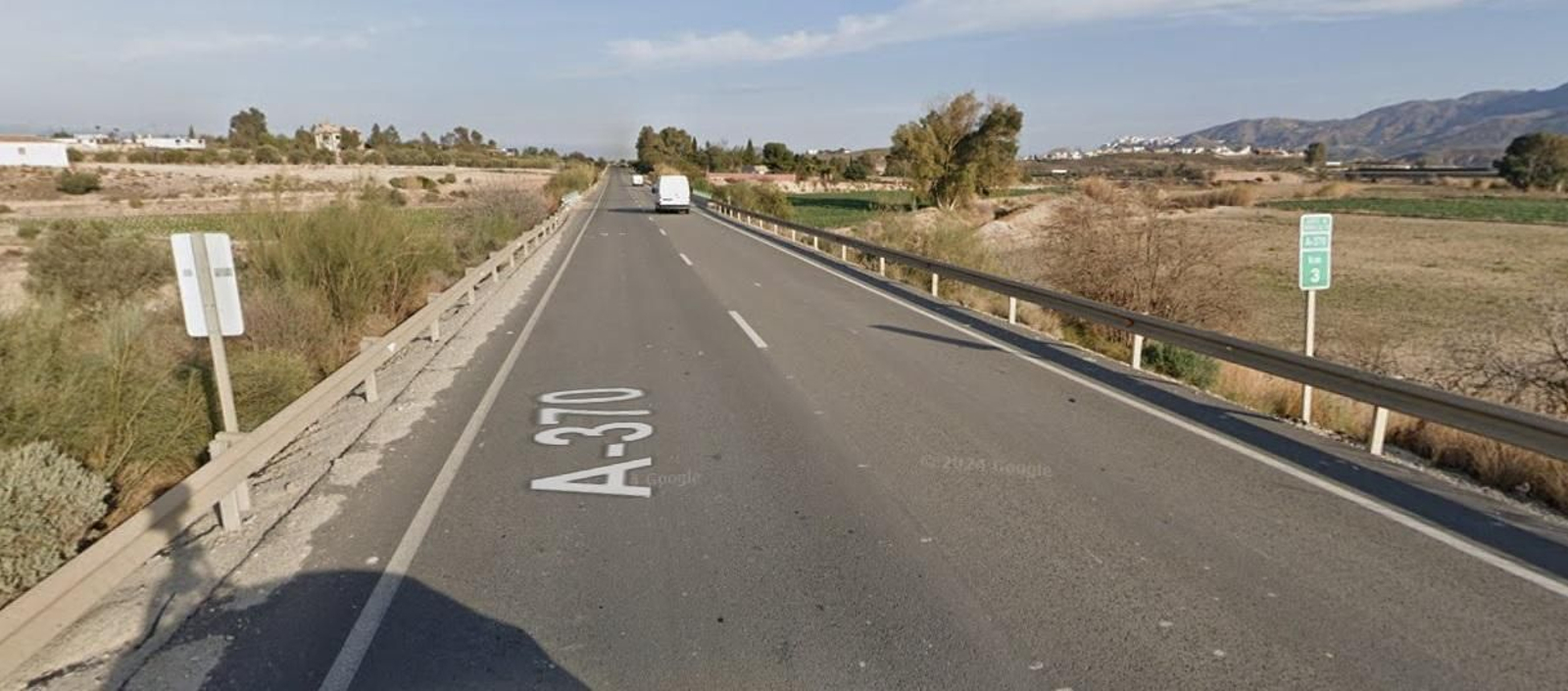 A-370 en el km 3 a la altura de Turre.