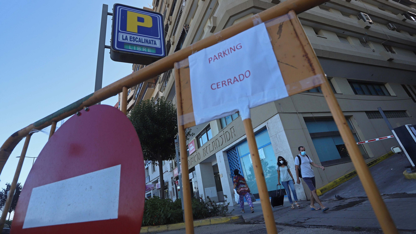Fotos del cierre del parking La Escalinata en Algeciras Fotos del cierre del parking La Escalinata en Algeciras