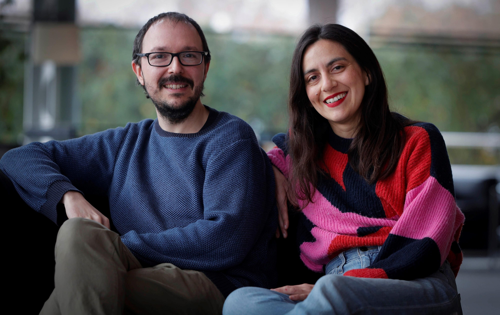 Alberto Almenara y Silvia Balvín, los integrantes de Rosa Cerdo, fotografiados ayer en el Teatro Central.