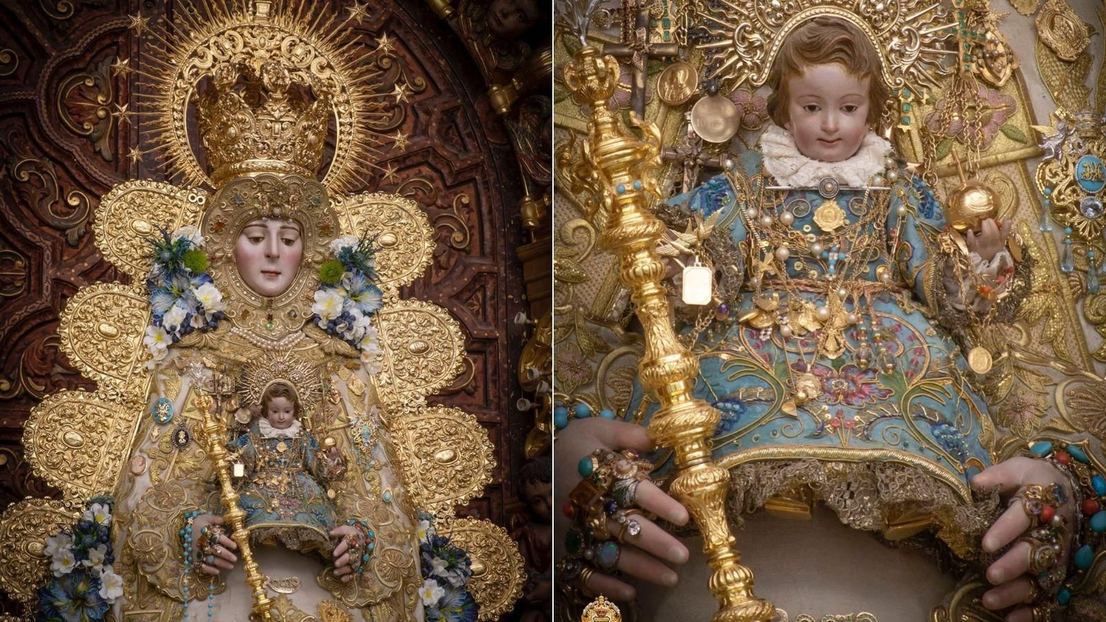 La Virgen y el Pastorcito Divino con los estrenos.