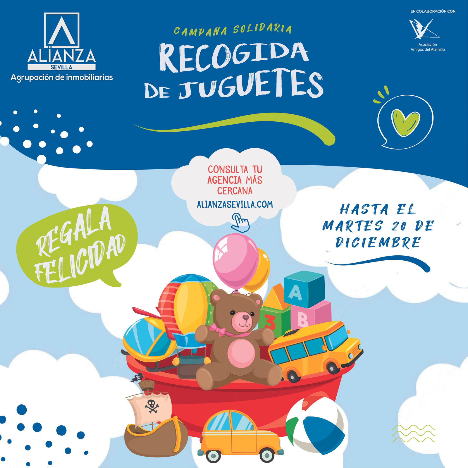 Cartel de la Campaña Juguetes Alianza Sevilla 2022.