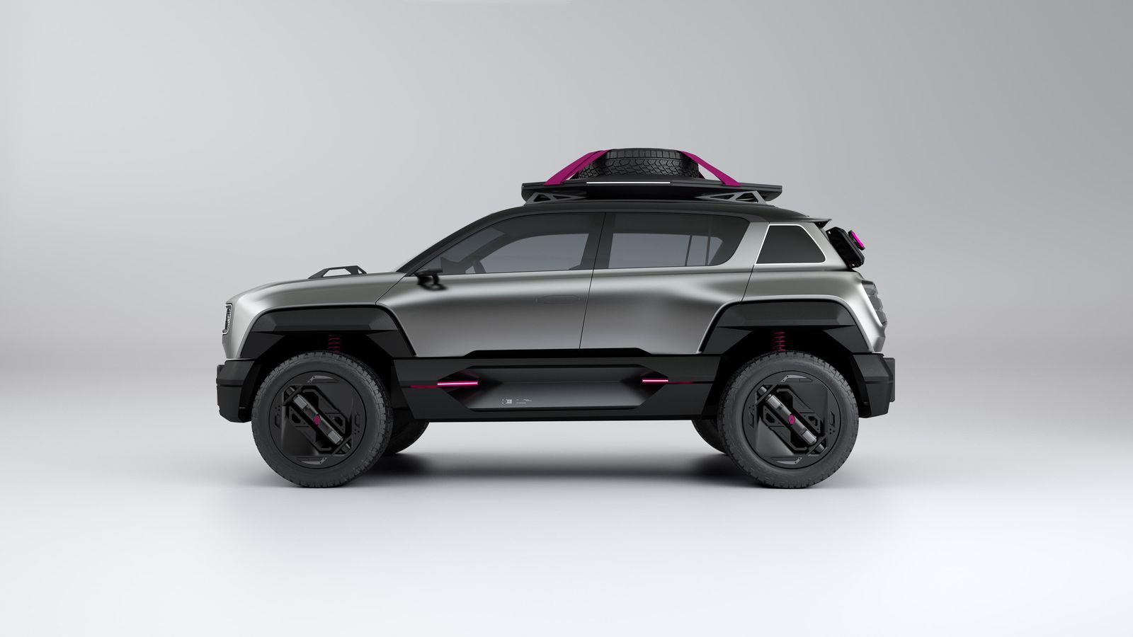 El 4Ever Trophy es mucho más largo, alto y ancho que el Renault 4 original. Hay entre ellos diferencias de medio metro de largo, 46 cm de anchura y 37 de altura.