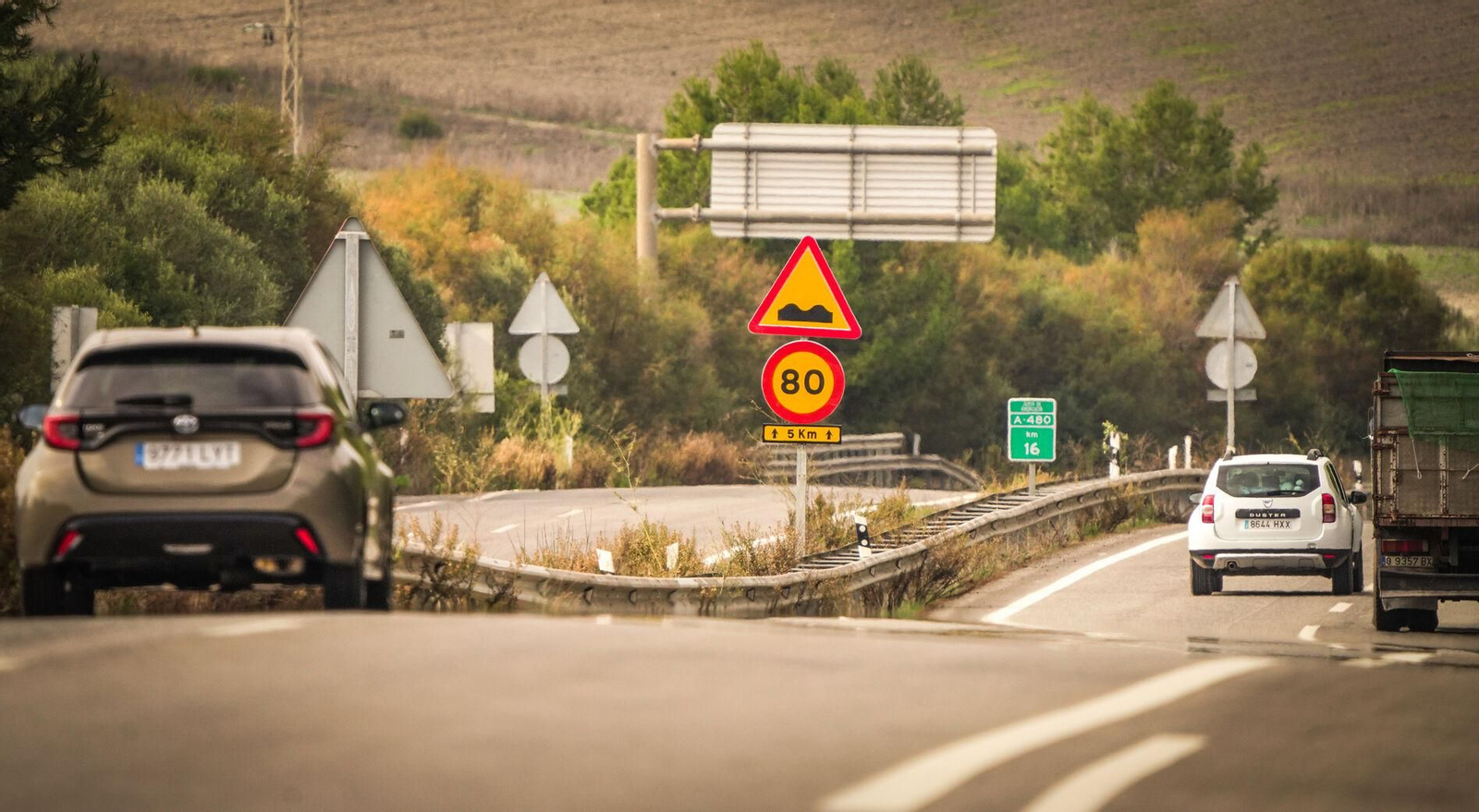 Las imágenes del estado de las carreteras de la provincia de Cádiz
