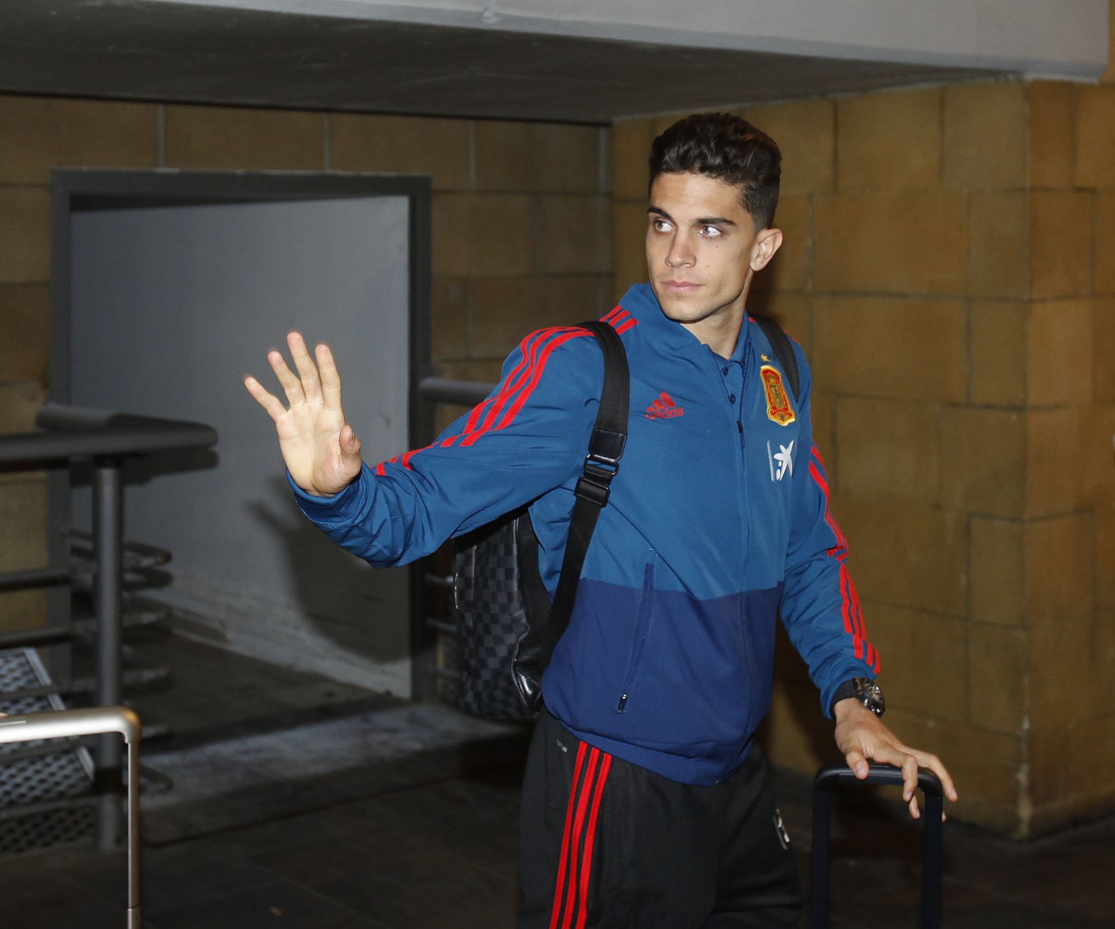 Imágenes de la llegada de la selección española a Sevilla