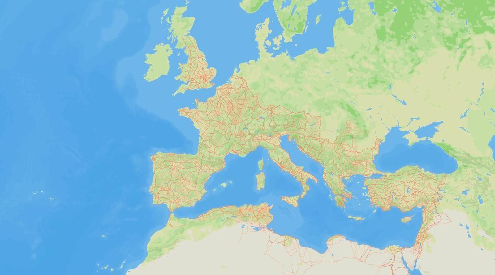 El mapa de las calzadas del Imperio romano. El mapa de las calzadas del Imperio romano.