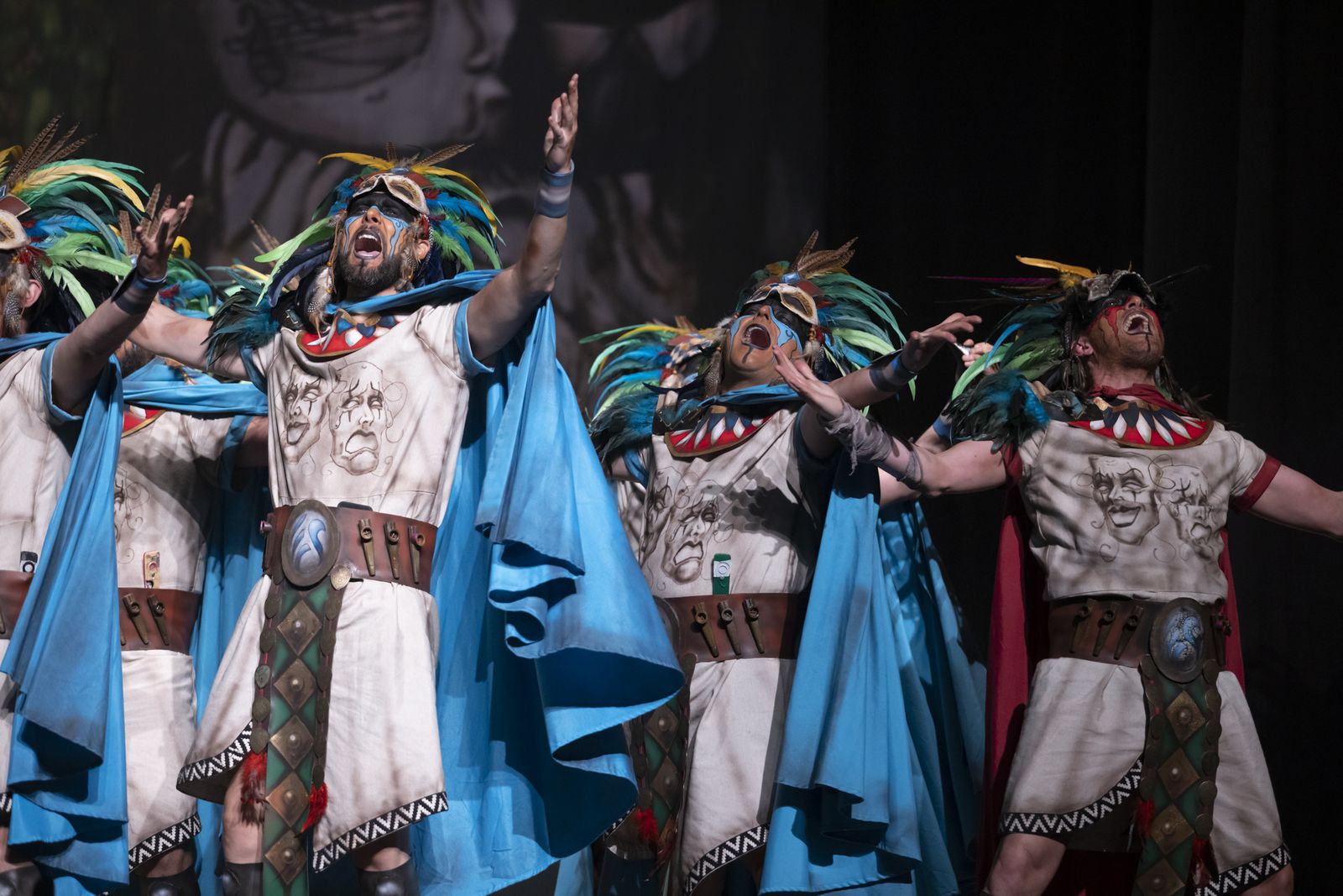 Imágenes de la actuación de la comparsa de Bollullos "El sacrificio" en el Carnaval Colombino